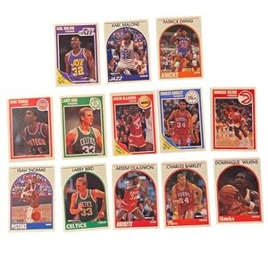 1989-1990 Fleer and Hoop NBA Basketball Cards - Lot of 13 NBA Superstars